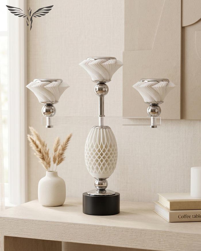 White Flower Candelabra