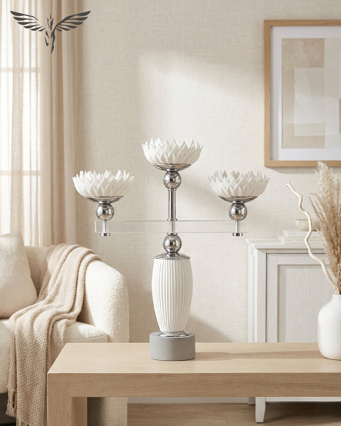 White Lotus Candelabra