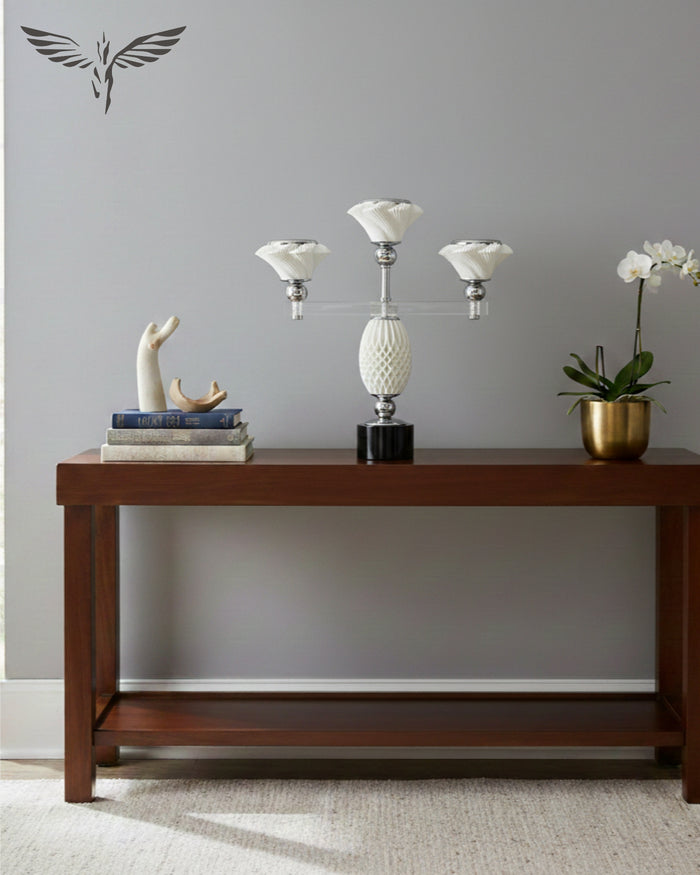 White Flower Candelabra