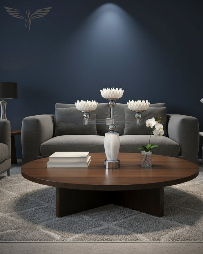 White Lotus Candelabra
