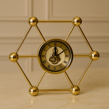 ساعة سداسية ذهبية حديثة