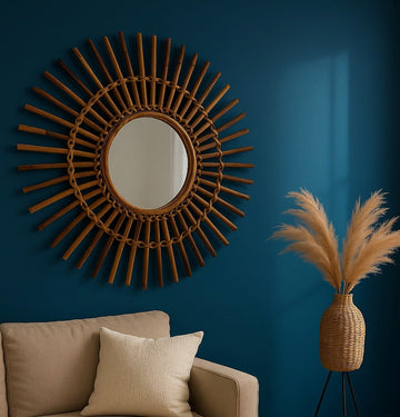 مرآة حائط بتصميم أشعة الشمس