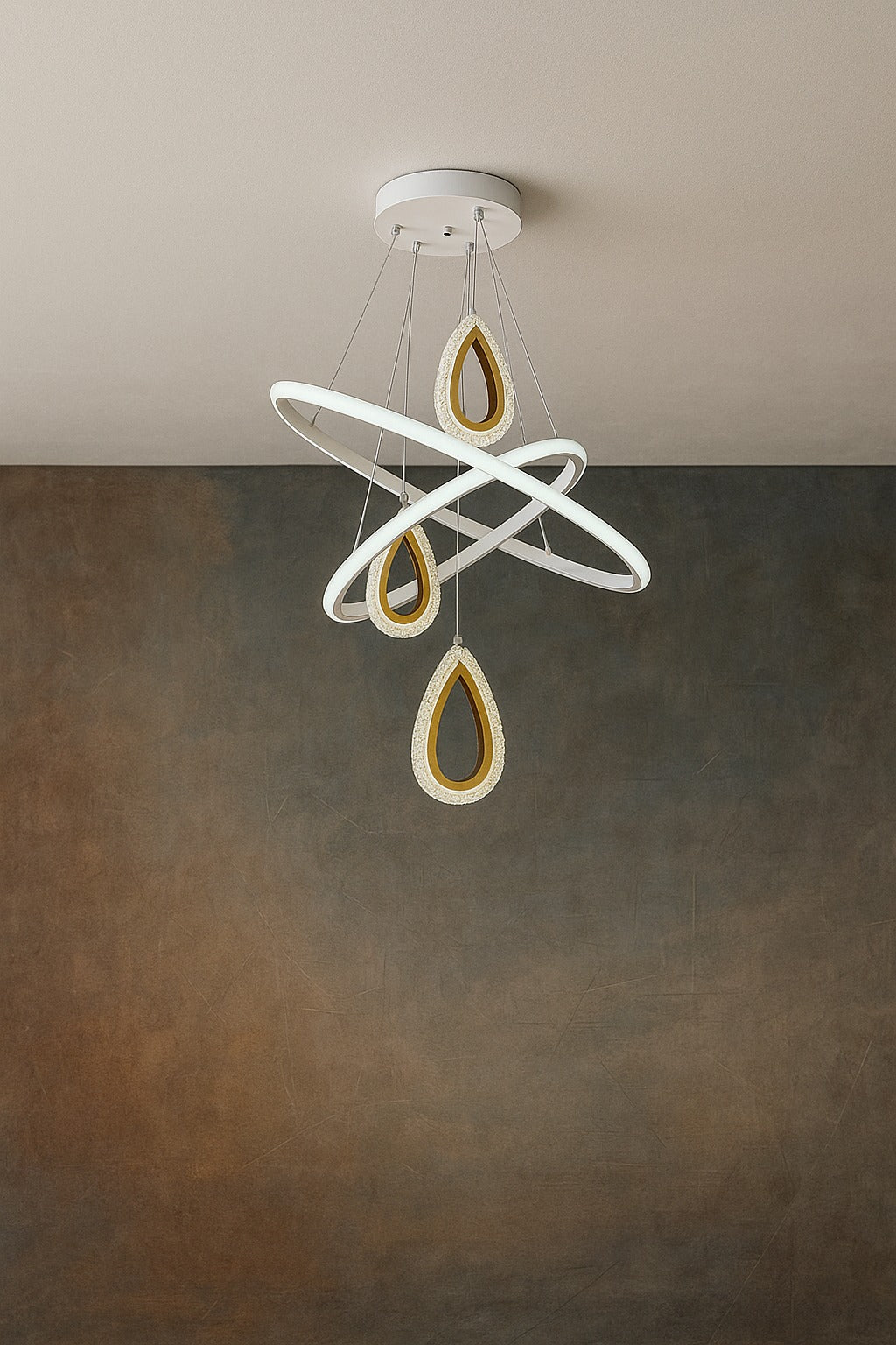 نجفة أنيقة مزدوجة الحلقات