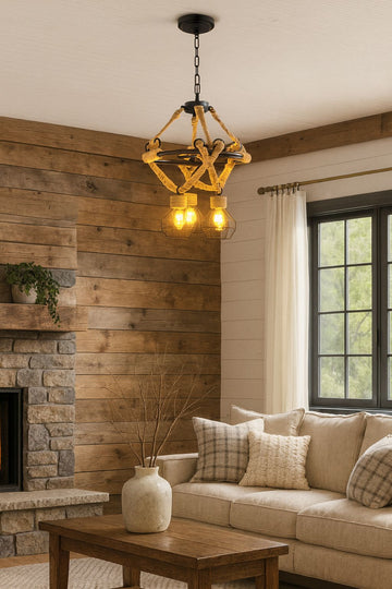 نجفة حبل منسوج