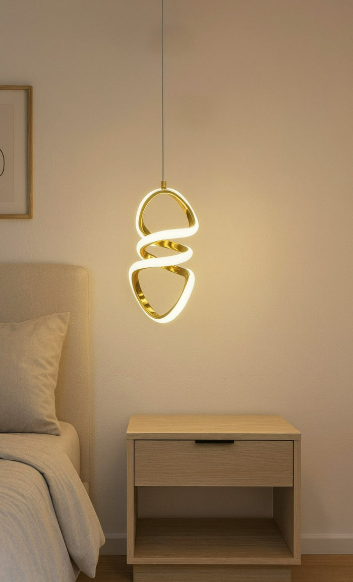 Gold Wave Mini Pendant