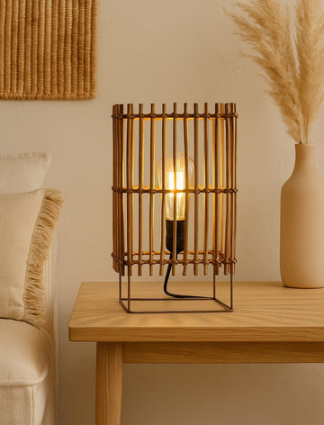 مصباح الهالة الخشبية